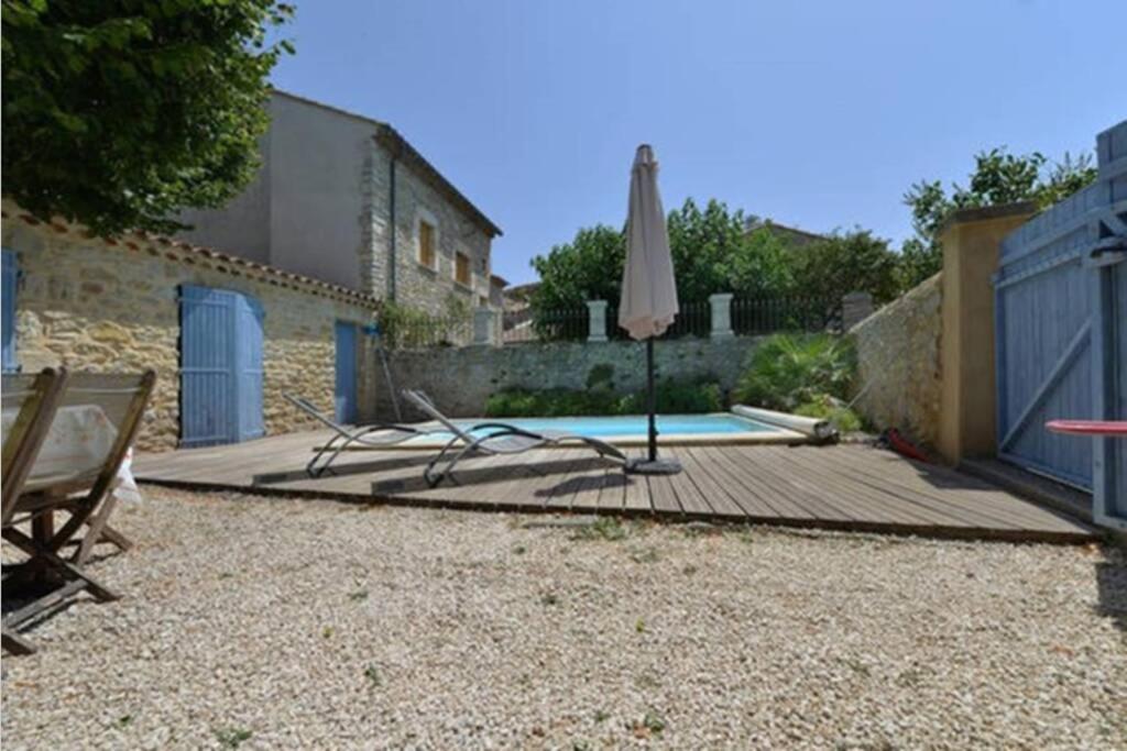 Maison De Plain Pied Pour 4 Pers Piscine Lussan Lussan  Exterior photo